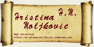Hristina Moljković vizit kartica